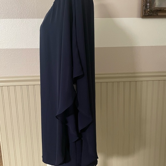 Brand New Xscape Women's Short Ity with Chiffon Bead Overlay - Picture 4 of 14